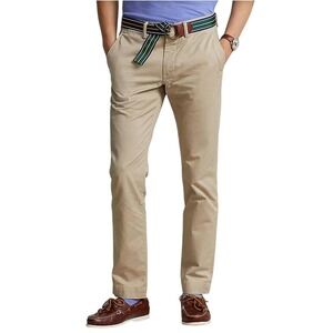Polo Ralph Lauren Slim Fit Stretch Chino Pants Mens 40x32 Khaki EUC